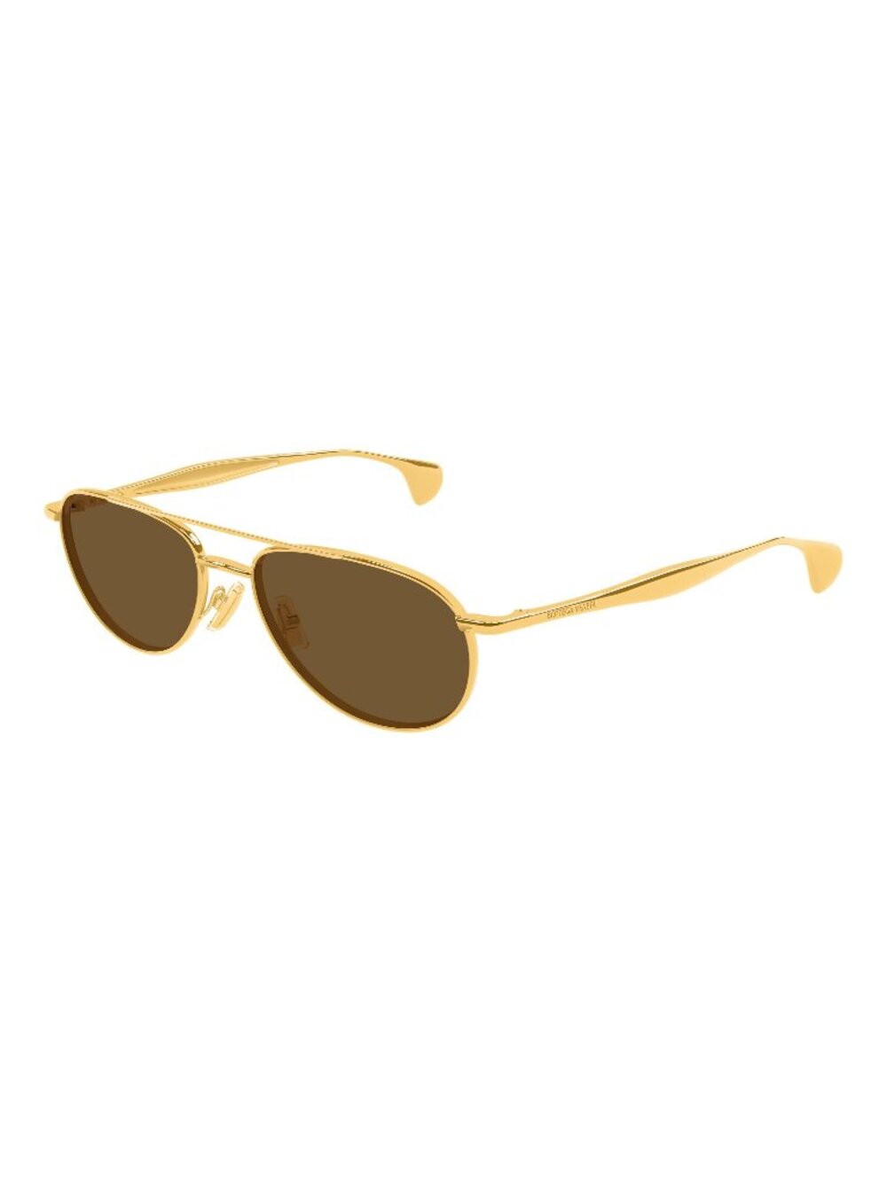 New Bottega Veneta Unisex Sunglasses Gold Brown Lens Metal Frame BV1419S 001 56